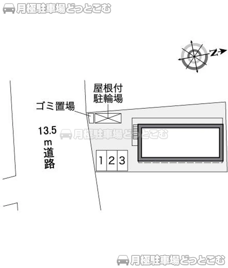 松江市津田町松江境334－4の月極駐車場2