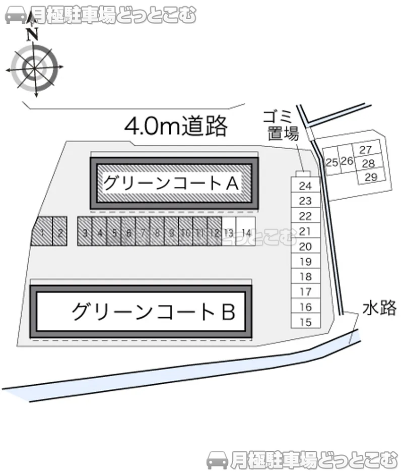 渋川市渋川1996－1の月極駐車場2