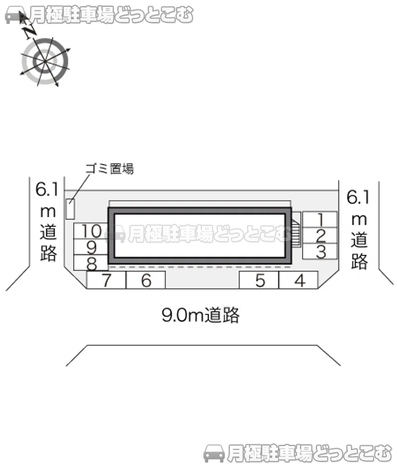 金沢市福久1－42の月極駐車場2