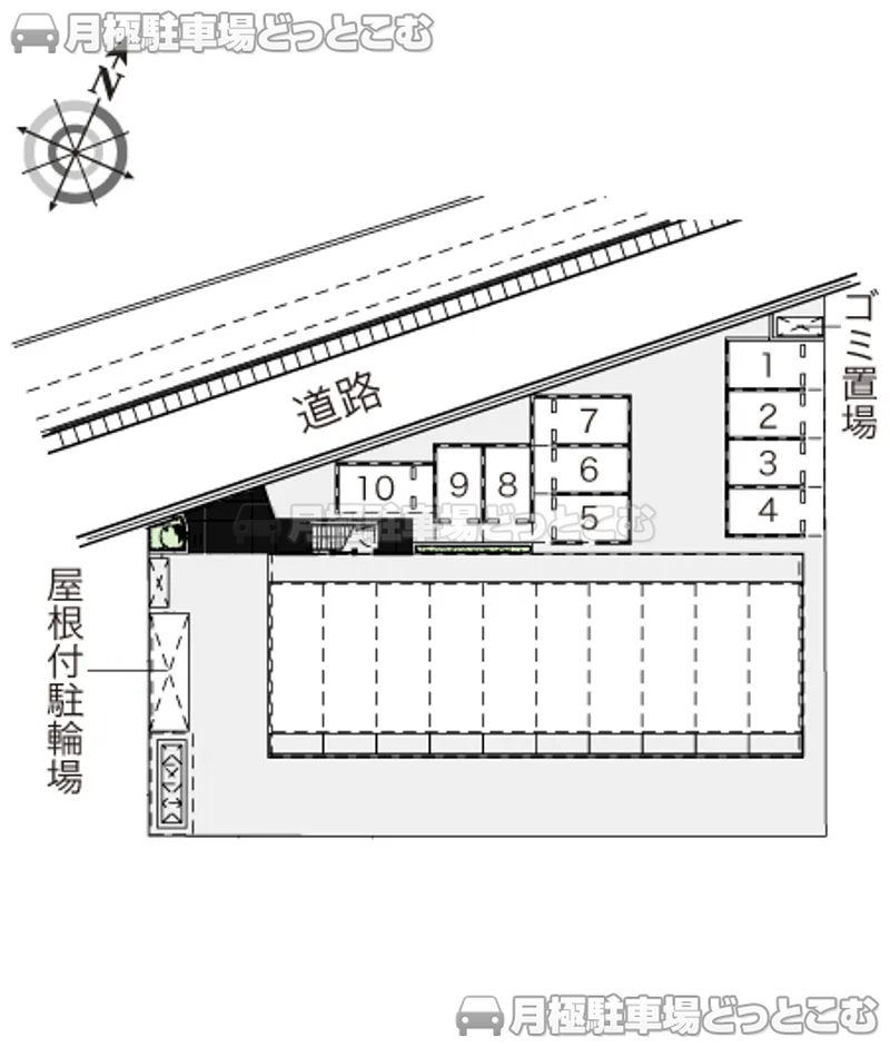 宇都宮市中今泉1－4－2の月極駐車場2