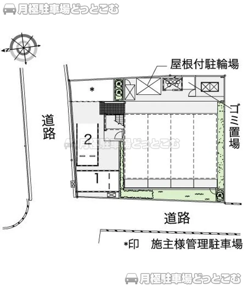 京都市伏見区鍋島町24の月極駐車場2
