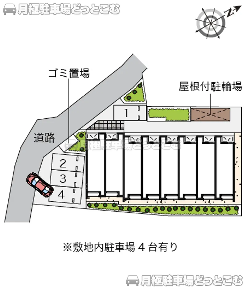 市川市妙典3－9－16の月極駐車場2