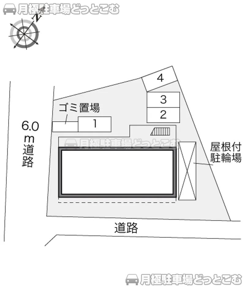 府中市住吉町2－20－16の月極駐車場2