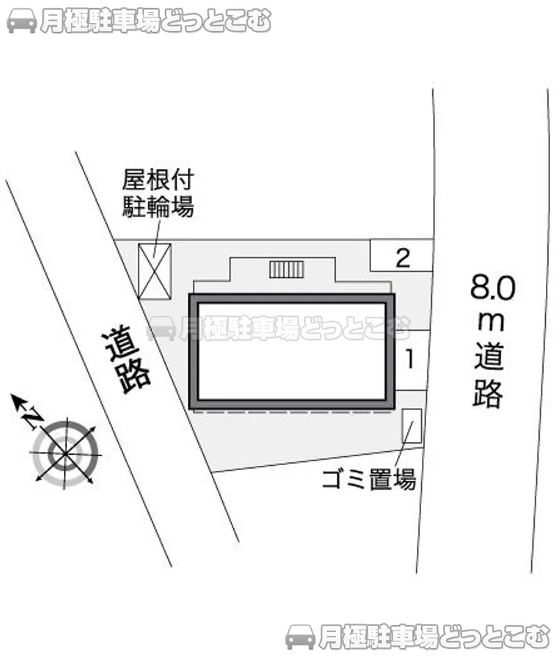 千葉市中央区白旗3－11－17の月極駐車場2