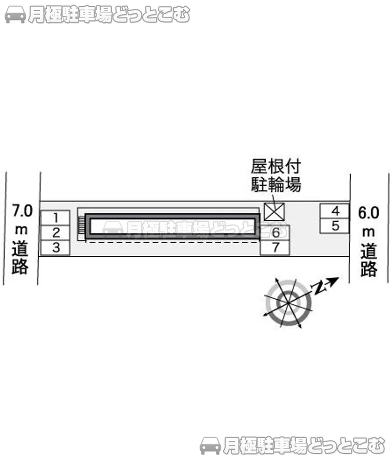由利本荘市表尾崎町101の月極駐車場2