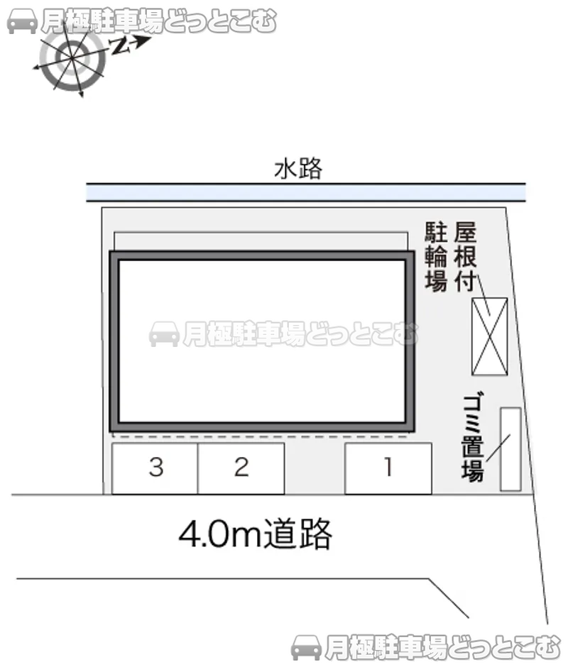 倉敷市粒浦910－14の月極駐車場2