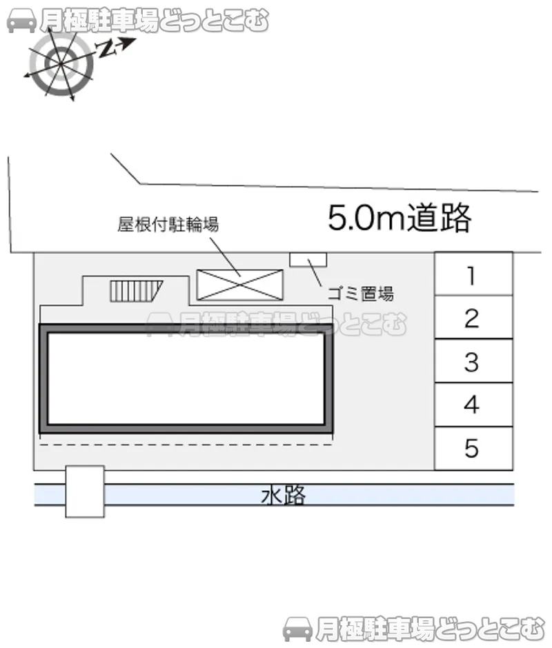 呉市広白石1－7－33の月極駐車場2