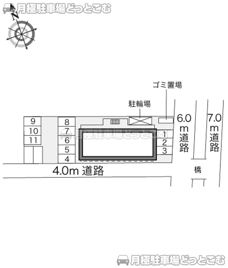 倉敷市連島1－6－24の月極駐車場2