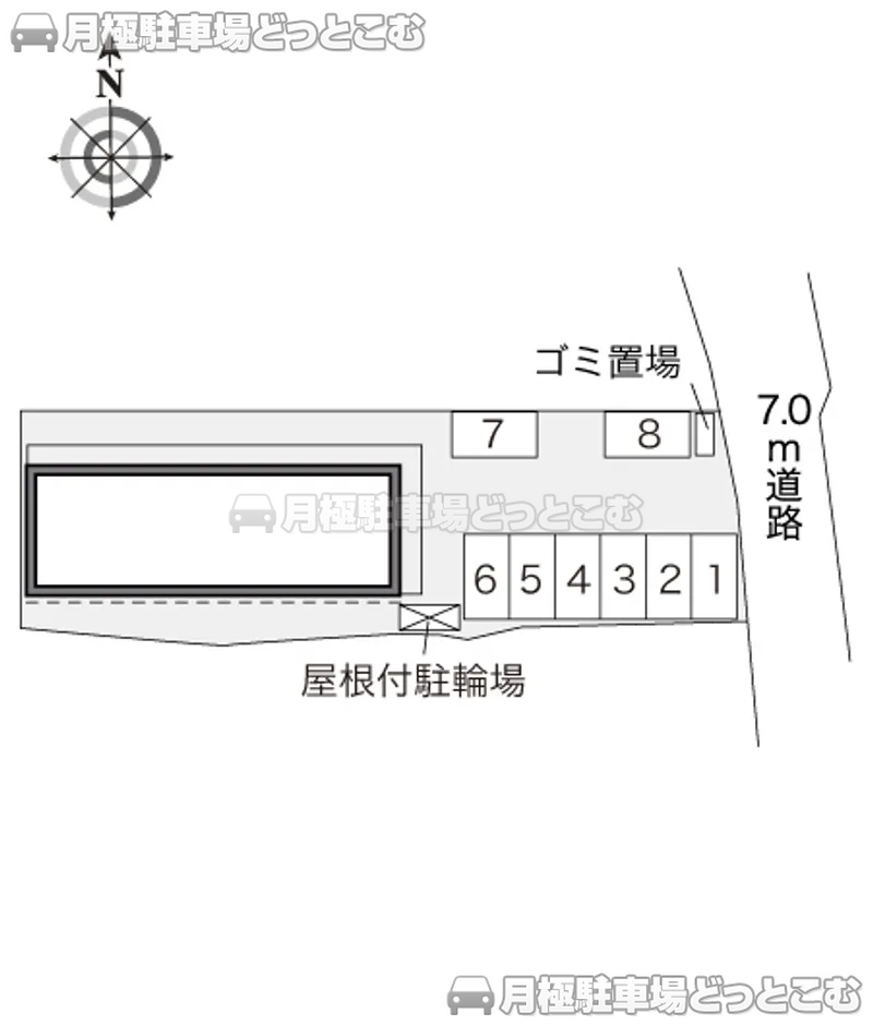 千葉市中央区生実町1703－4の月極駐車場2
