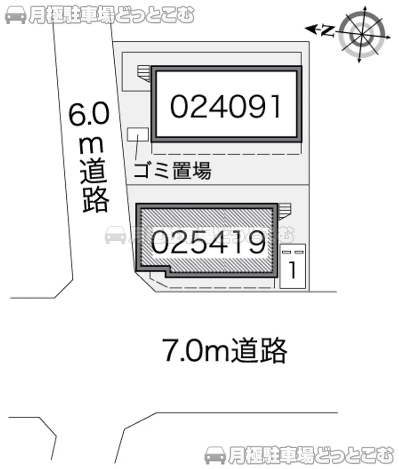 神戸市東灘区住吉南町3－4－10の月極駐車場2