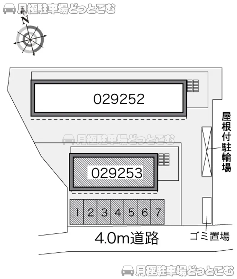 川崎市高津区末長1－46－14の月極駐車場2