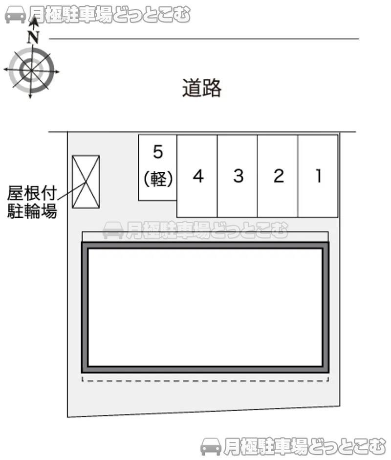 岩倉市八剱町六呂丸370－23の月極駐車場2