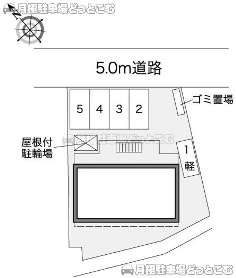 甲賀市甲賀町大原市場97の月極駐車場2