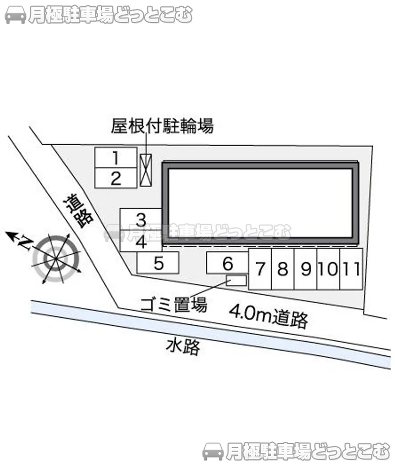 尾道市福地町7－38の月極駐車場2