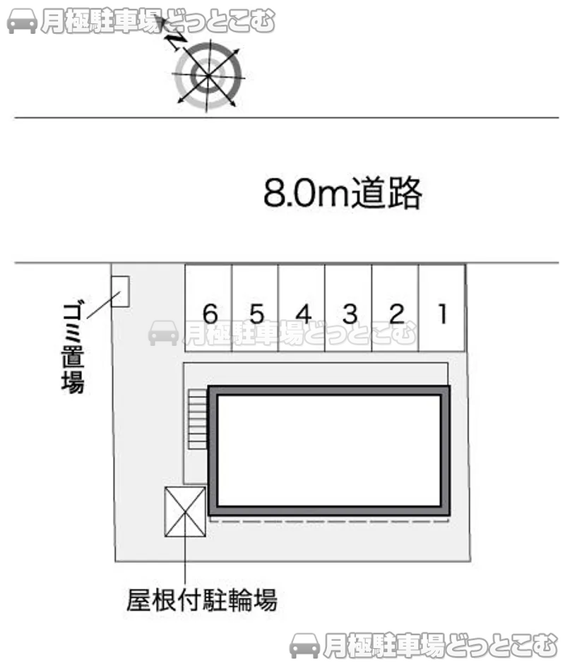 札幌市手稲区明日風4－12－16の月極駐車場2