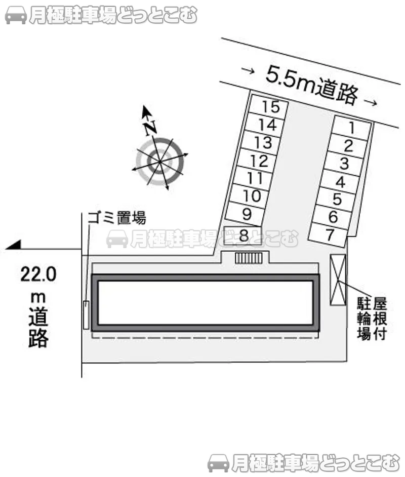 福知山市昭和町102－2の月極駐車場2