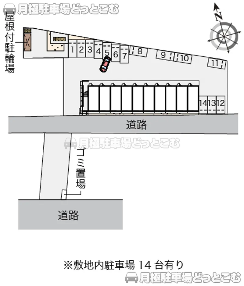 海南市大野中513－2の月極駐車場2