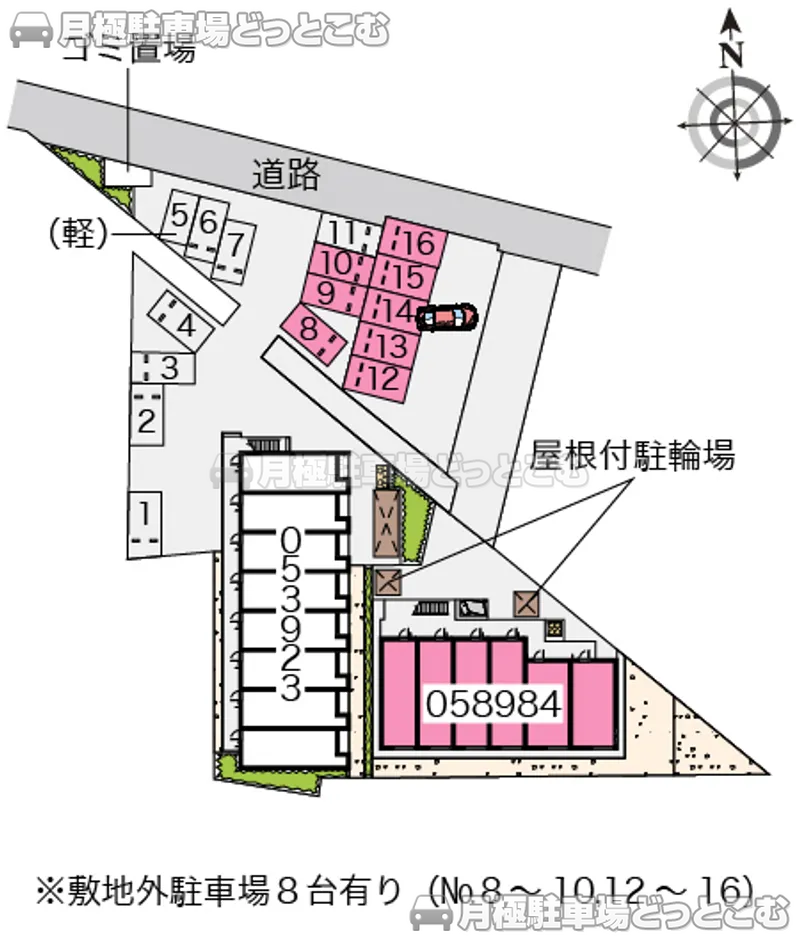 厚木市愛甲東3－3－5の月極駐車場2