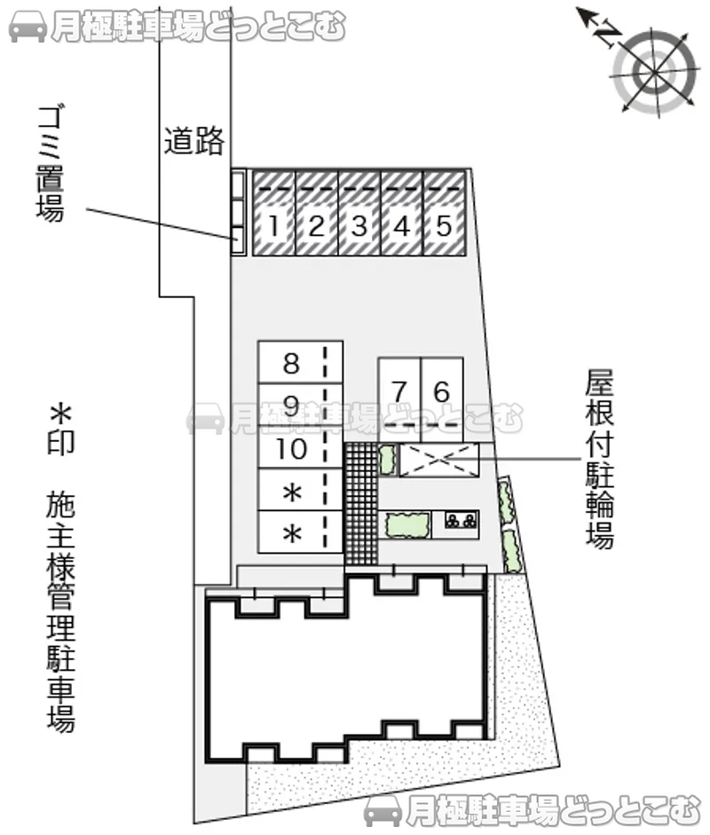 広島市安佐南区川内5－28－27－6の月極駐車場2