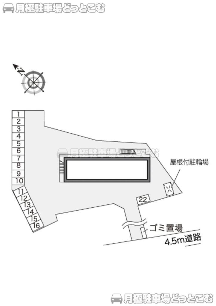 日立市田尻町5－9－2の月極駐車場2