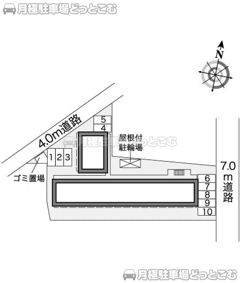 摂津市南別府町9－8の月極駐車場2