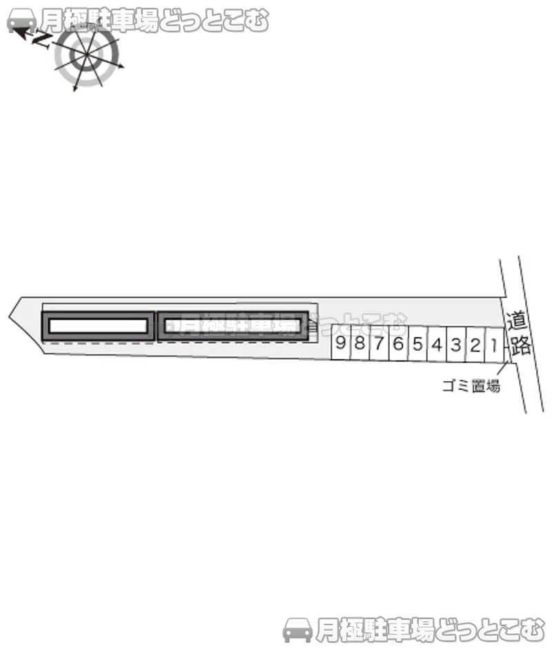 岩国市川下町2－12－33の月極駐車場2