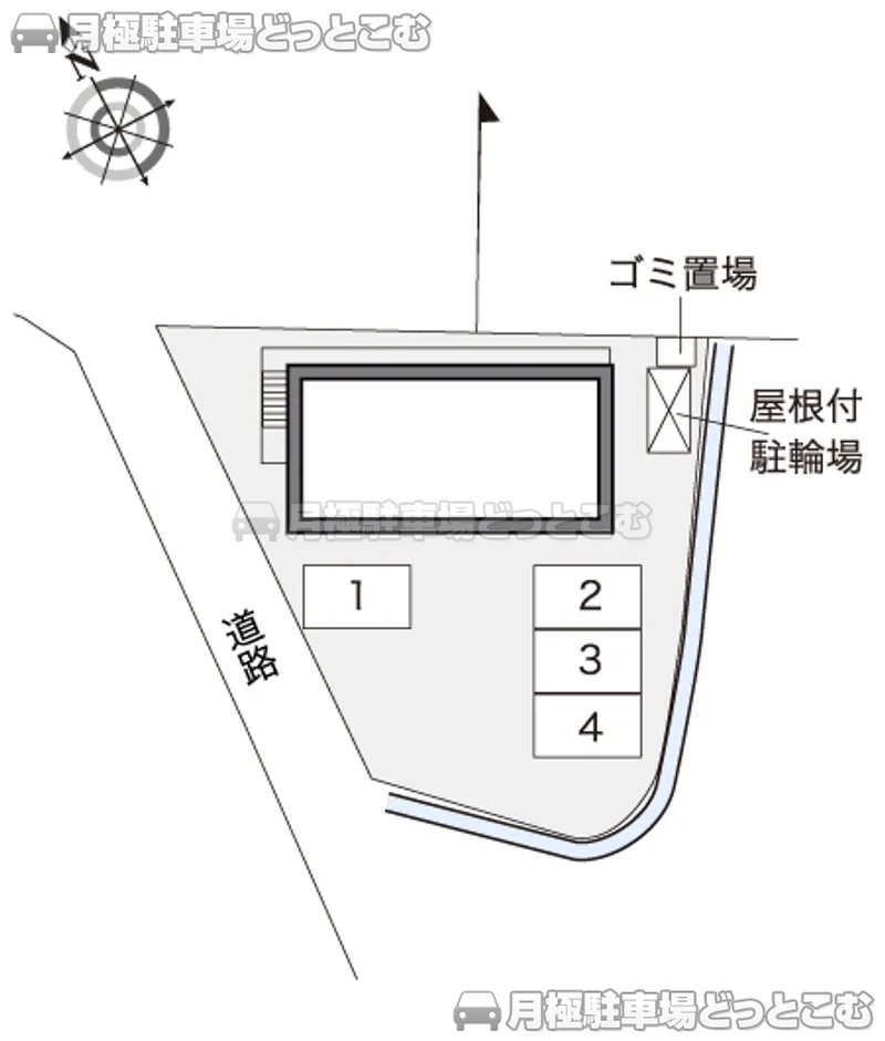 福岡市東区多の津4－1－1の月極駐車場2