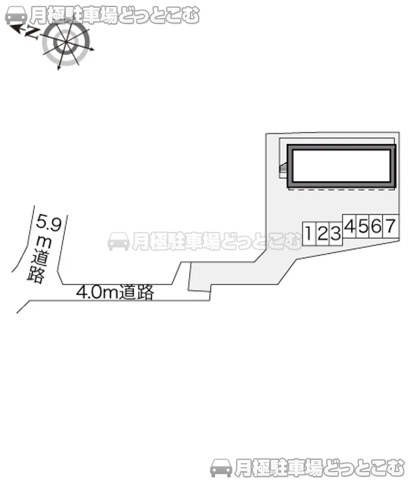 相模原市中央区水郷田名2－13－40の月極駐車場2