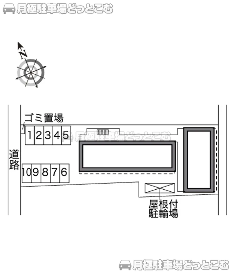 長岡市東神田3－7－22の月極駐車場2
