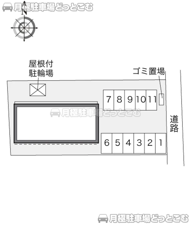 郡山市富田町向山19－4の月極駐車場2