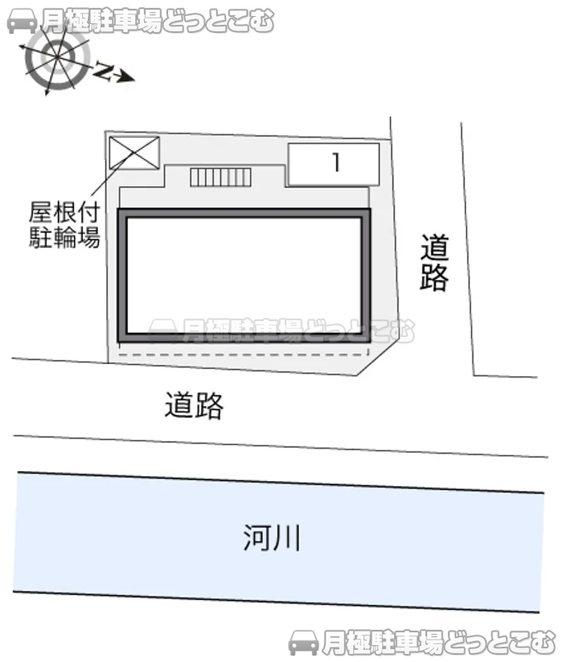 神戸市東灘区魚崎北町1－1－19の月極駐車場2
