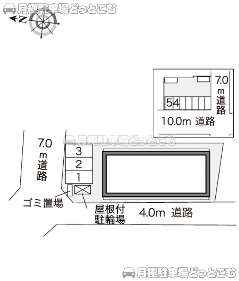名古屋市中川区打出1－240－2の月極駐車場2