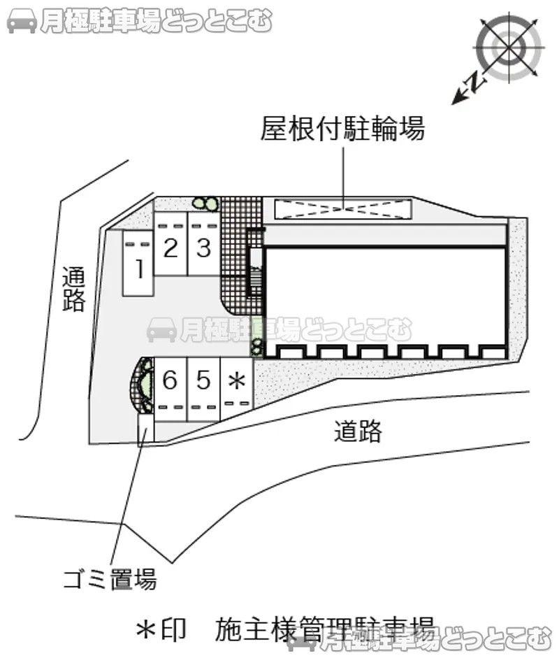 北九州市門司区不老町2－3－26の月極駐車場2