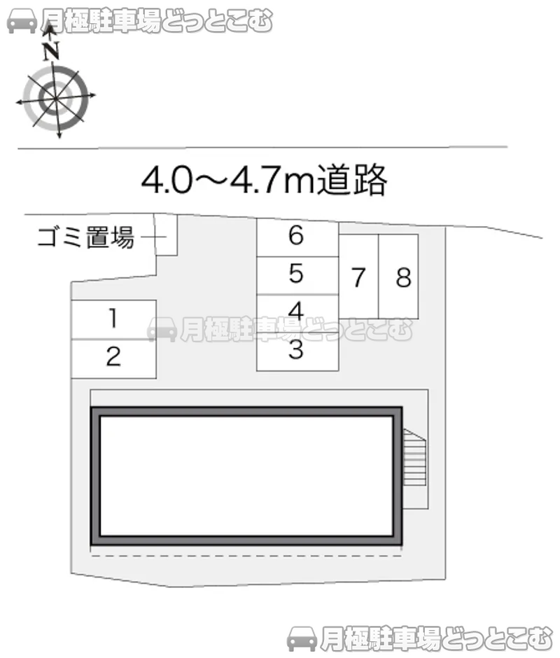 甲府市上曽根町2583－2の月極駐車場2