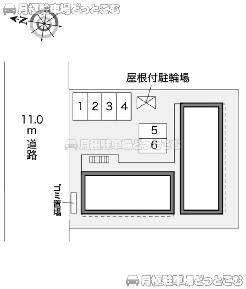 札幌市東区北三十条東10－5－9の月極駐車場2