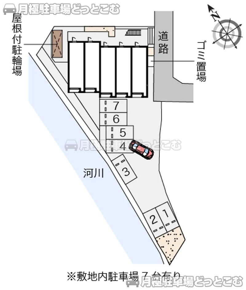 北九州市八幡東区勝山2－6－9の月極駐車場2