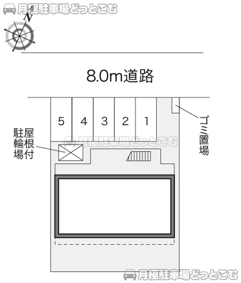 広島市安佐南区高取北2－11－22の月極駐車場2