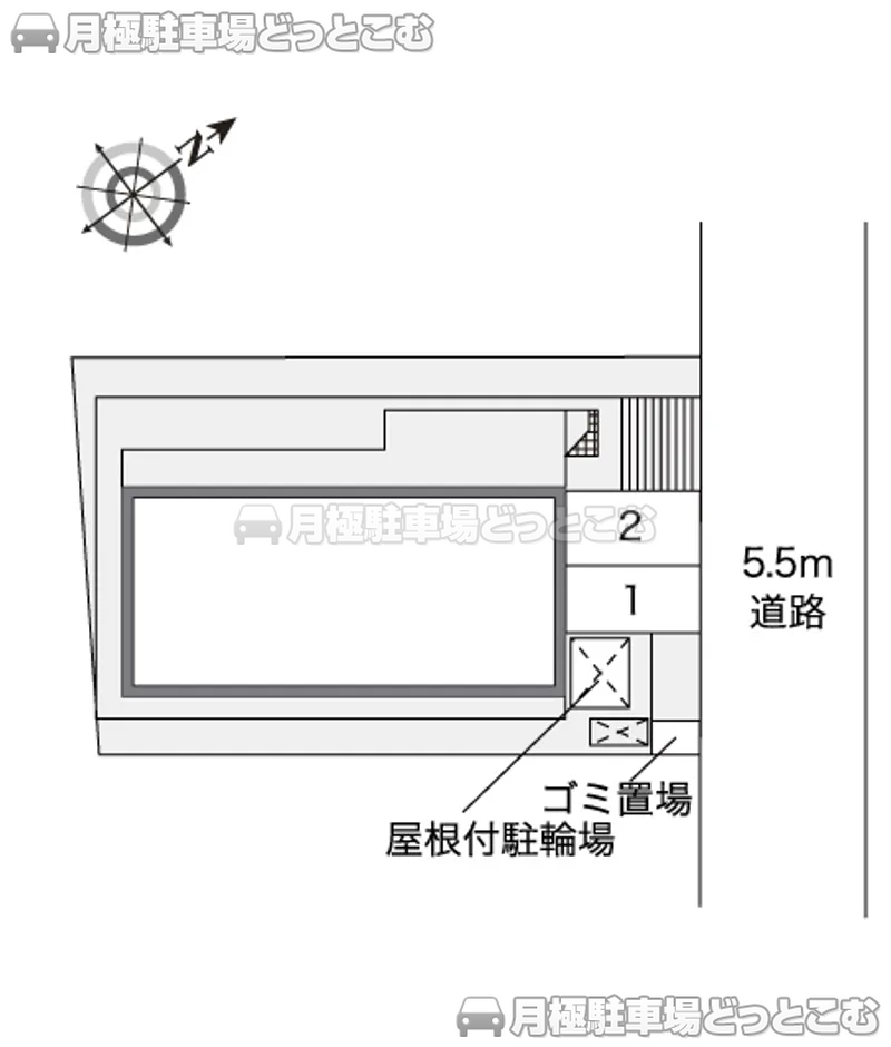 札幌市清田区北野一条1－7－8の月極駐車場2