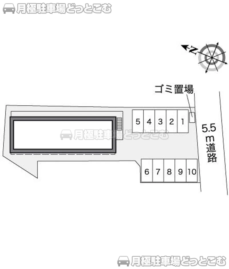 笛吹市石和町四日市場2254－1の月極駐車場2