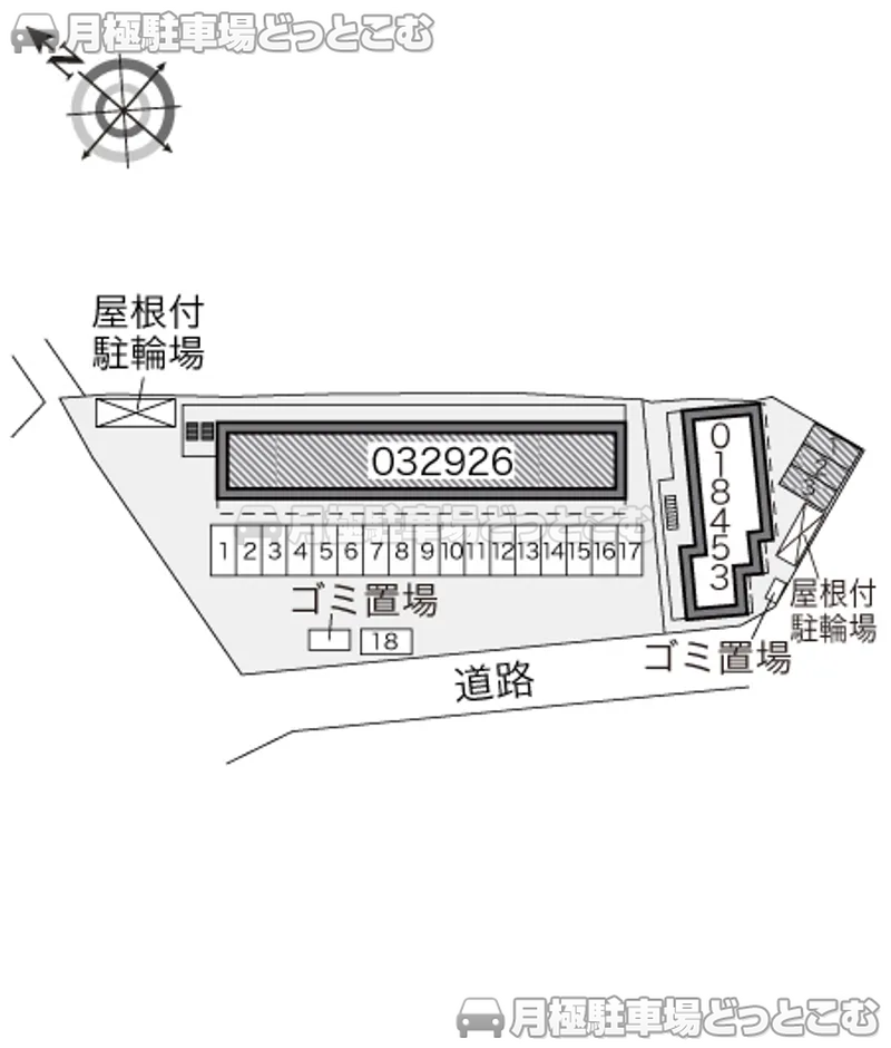 堺市中区大野芝町2489の月極駐車場2