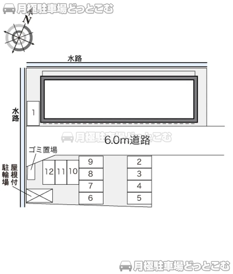 新潟市中央区女池6－5－12の月極駐車場2