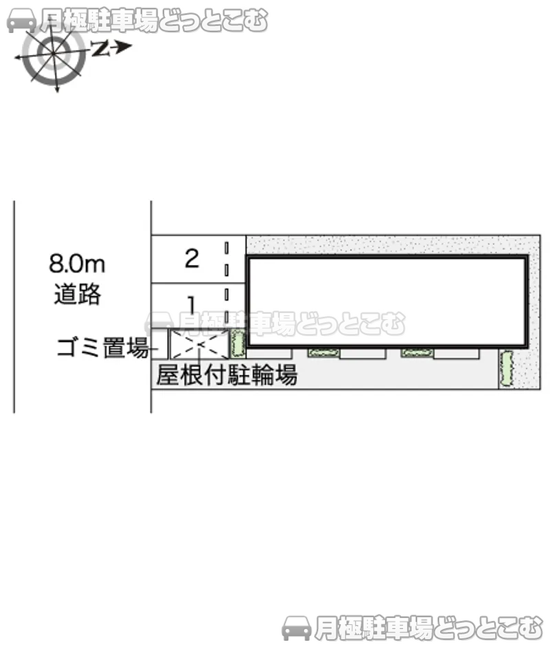 名古屋市中川区野田2－514の月極駐車場2