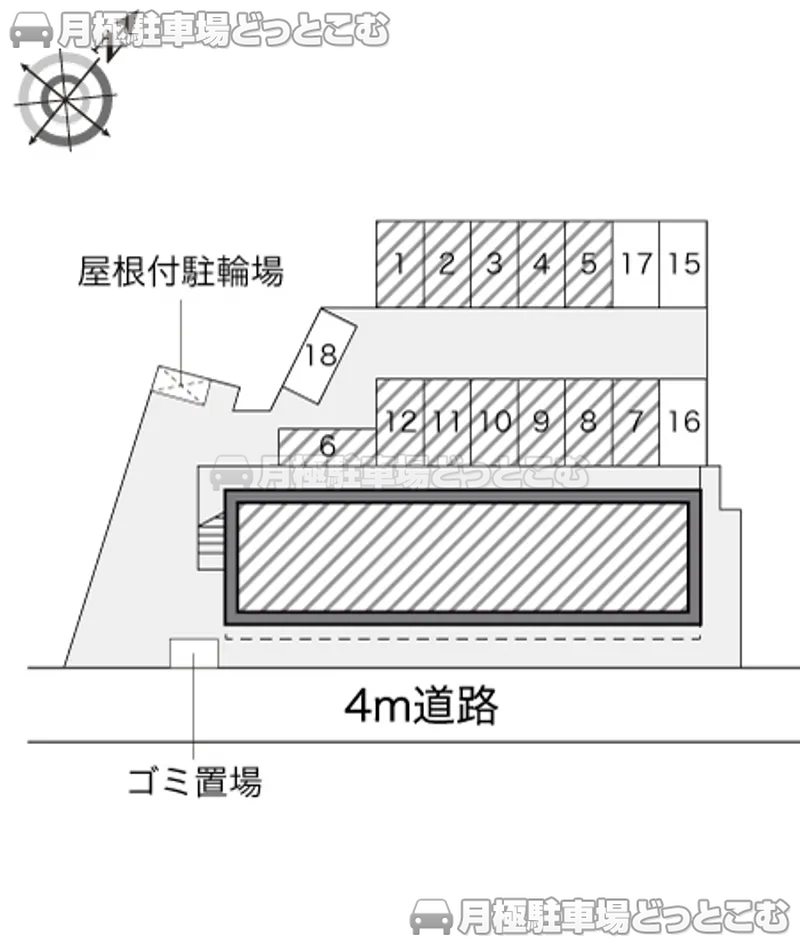 印西市小林1751－16の月極駐車場2