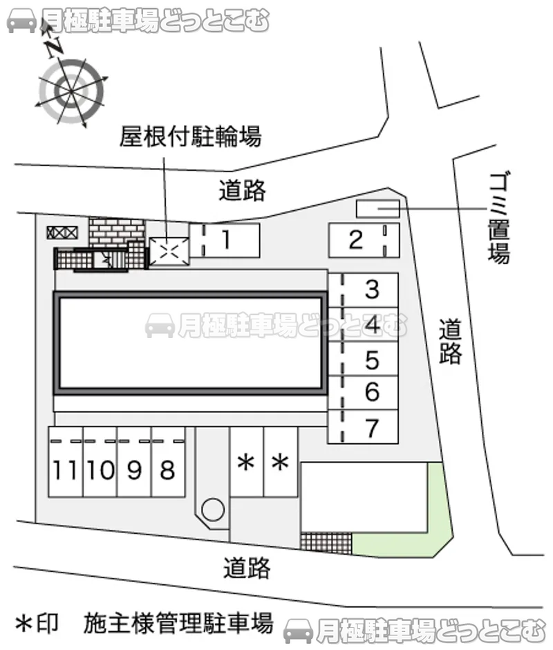 浦添市宮城1－31－2の月極駐車場2