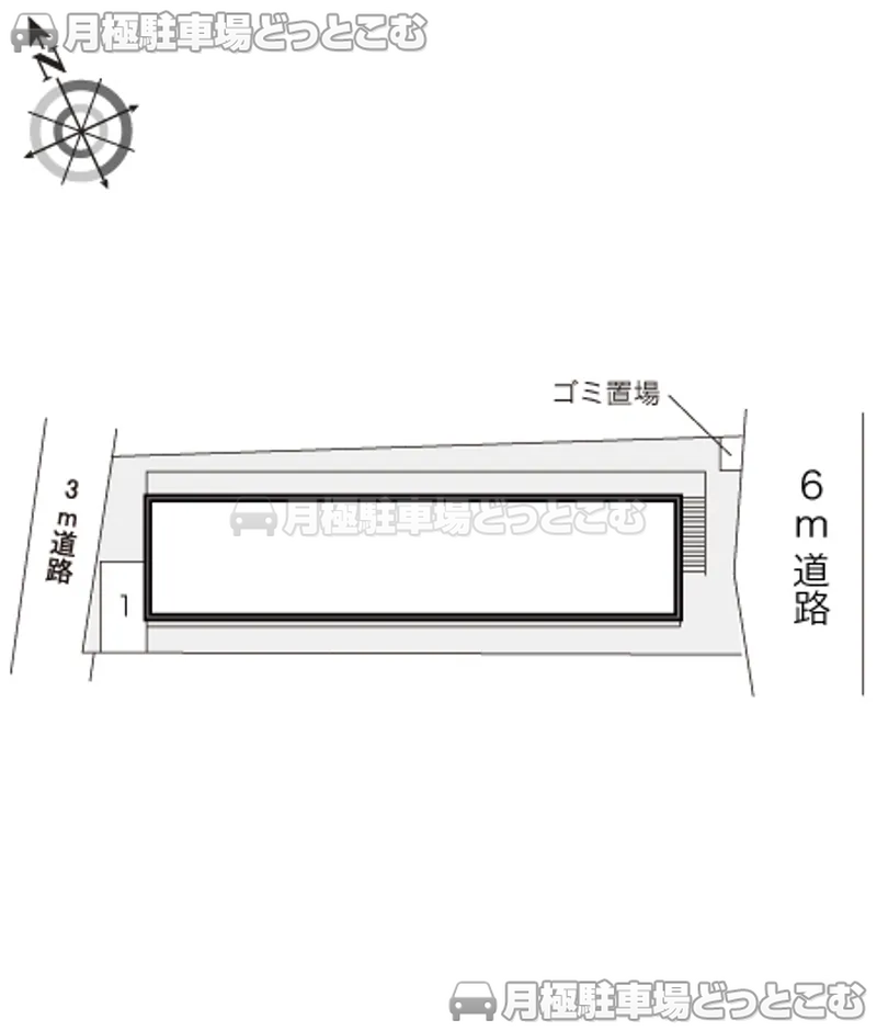 大阪市東淀川区南江口3－2－40の月極駐車場2