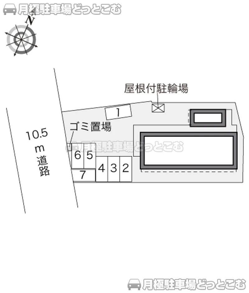 江別市野幌松並町12－3の月極駐車場2