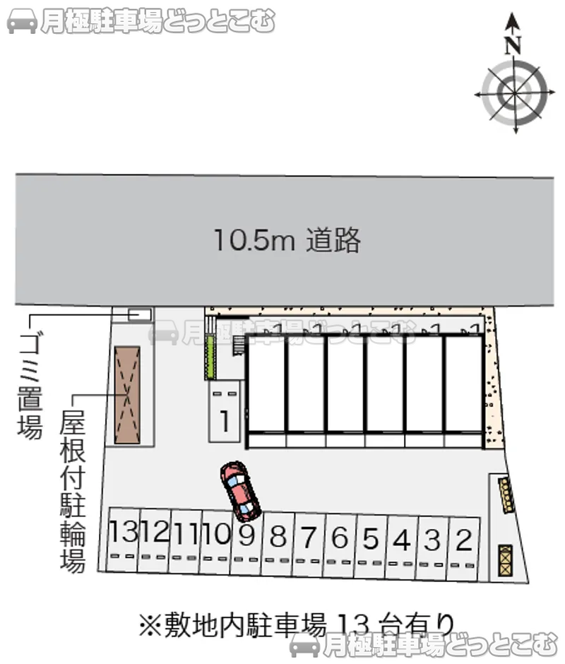 土浦市下高津4－1－44の月極駐車場2