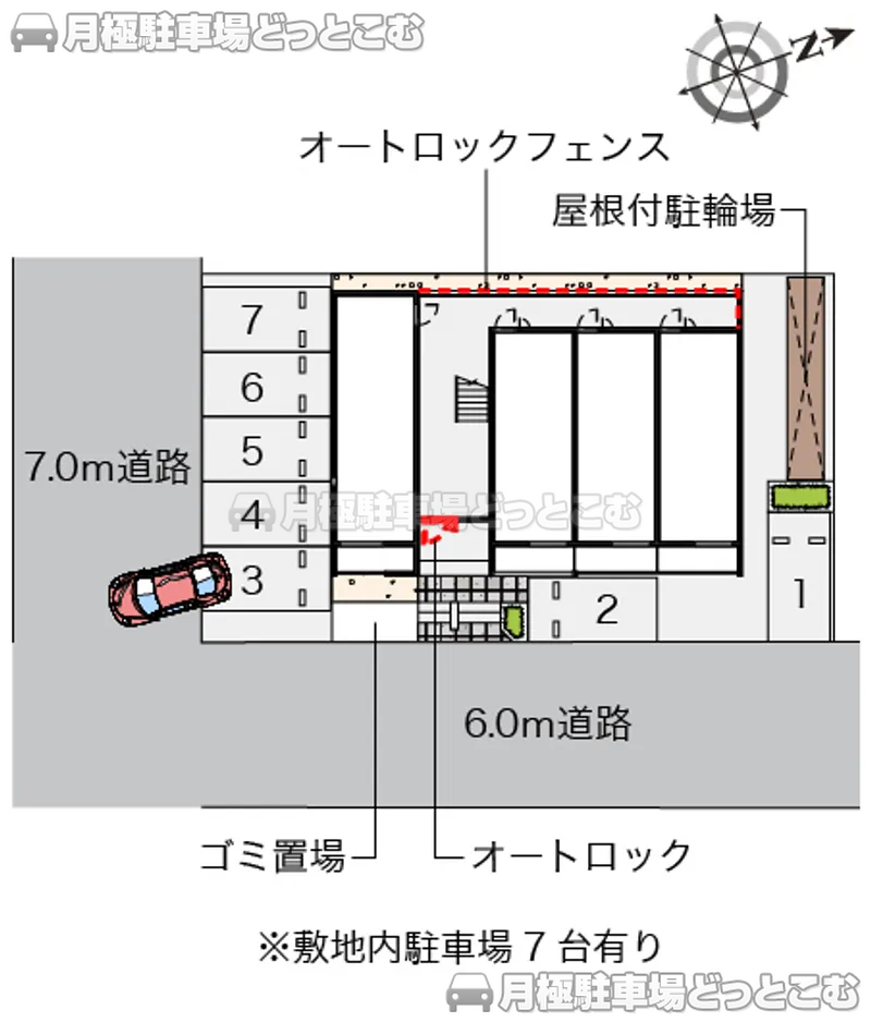 川崎市幸区南加瀬4－7－18の月極駐車場2