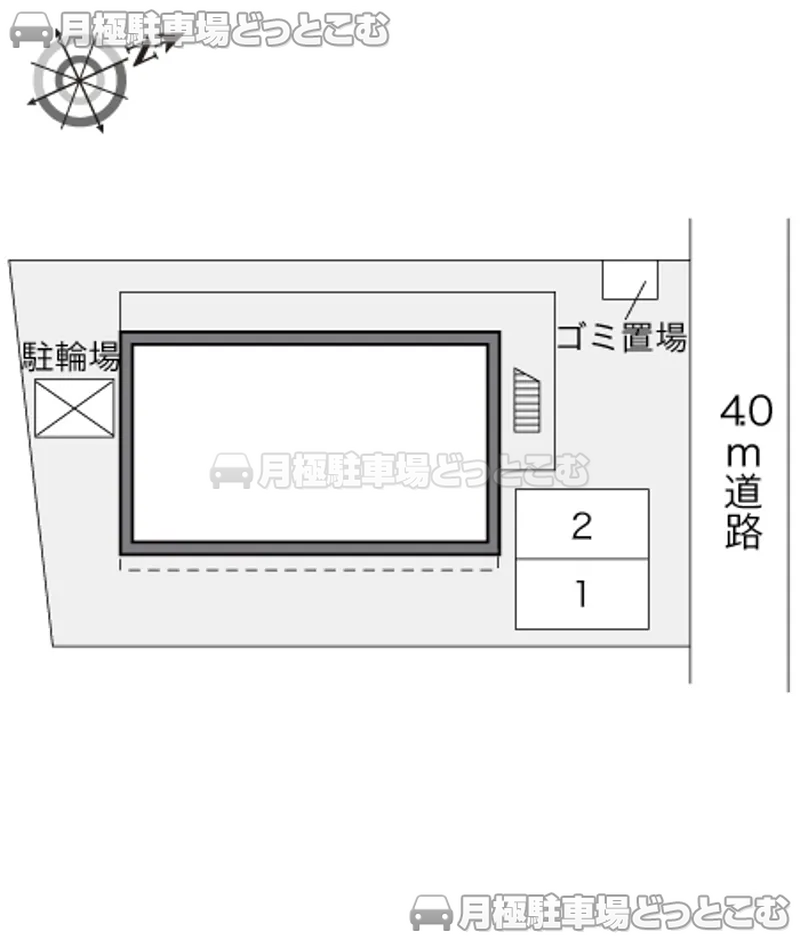 松本市岡田松岡道端25－2の月極駐車場2