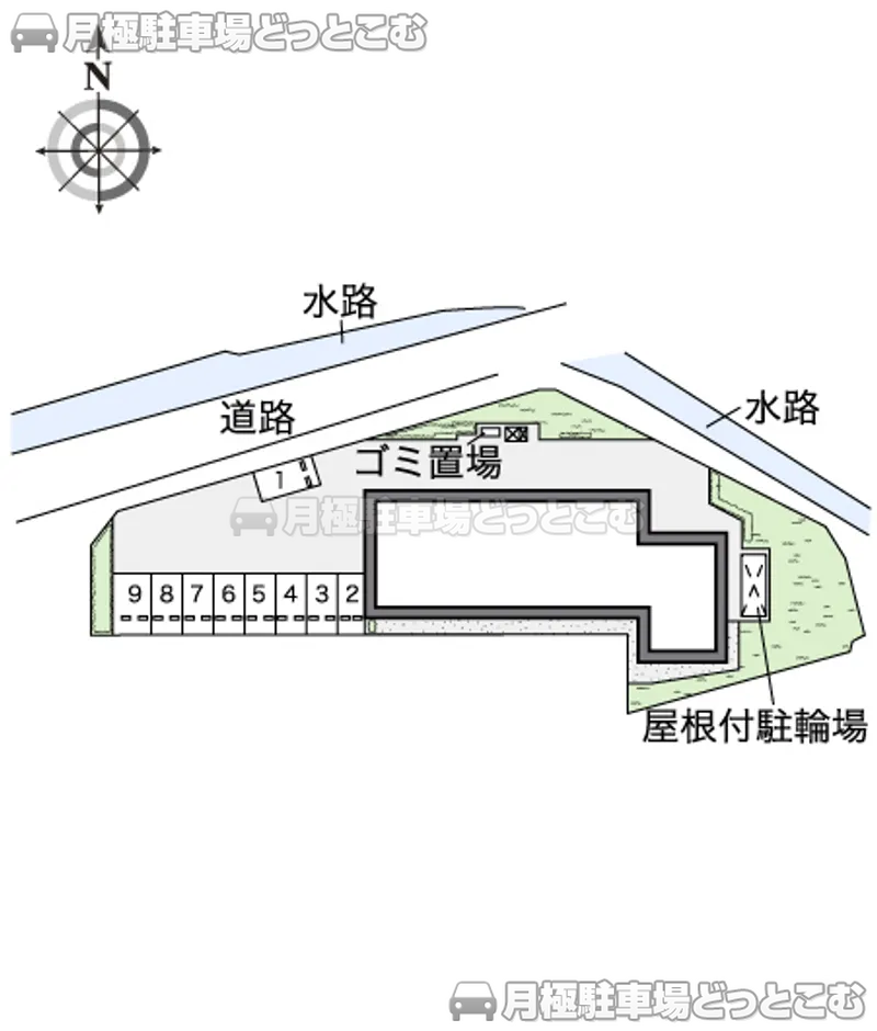 上田市材木町2－14－7の月極駐車場2